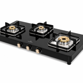 Aliacca Royal Edge Premium Finish Cooktop 3 Burner Manual/Auto Ignition – AF-RE-350