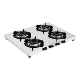 Aliacca Mahabali Pro Stainless Steel Cooktop 4 Burner Manual Ignition – AFMB- 440X (MIRROR BODY)